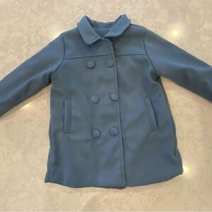 Kids Blue Double-Breasted Coat